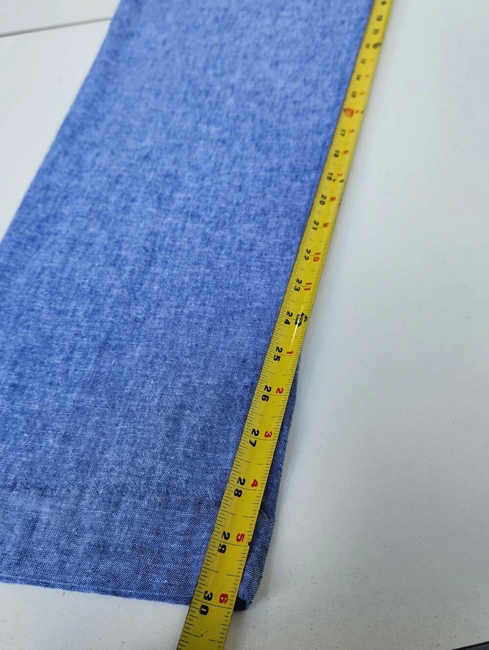 PERRY ELLIS Portfolio Pants Cotton Linen Slim Fit Travel Luxe Bay Blue 36X30